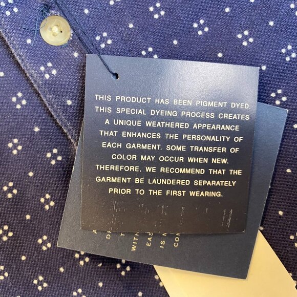 Van Heusen 417 Mens Polo Shirt Medium Over Easy Polo Shirt Navy Blue New With Ta - Picture 7 of 10